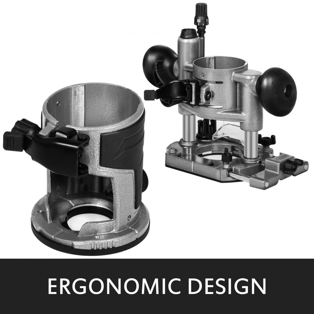 VEVOR Compact Router 1.25HP with Fixed Base and Plunge Base,Variable ...