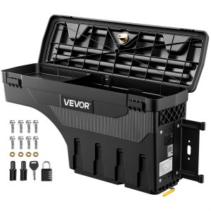 VEVOR Truck Bed Storage Box, 6.6 Gal/25 L Waterproof ABS Wheel