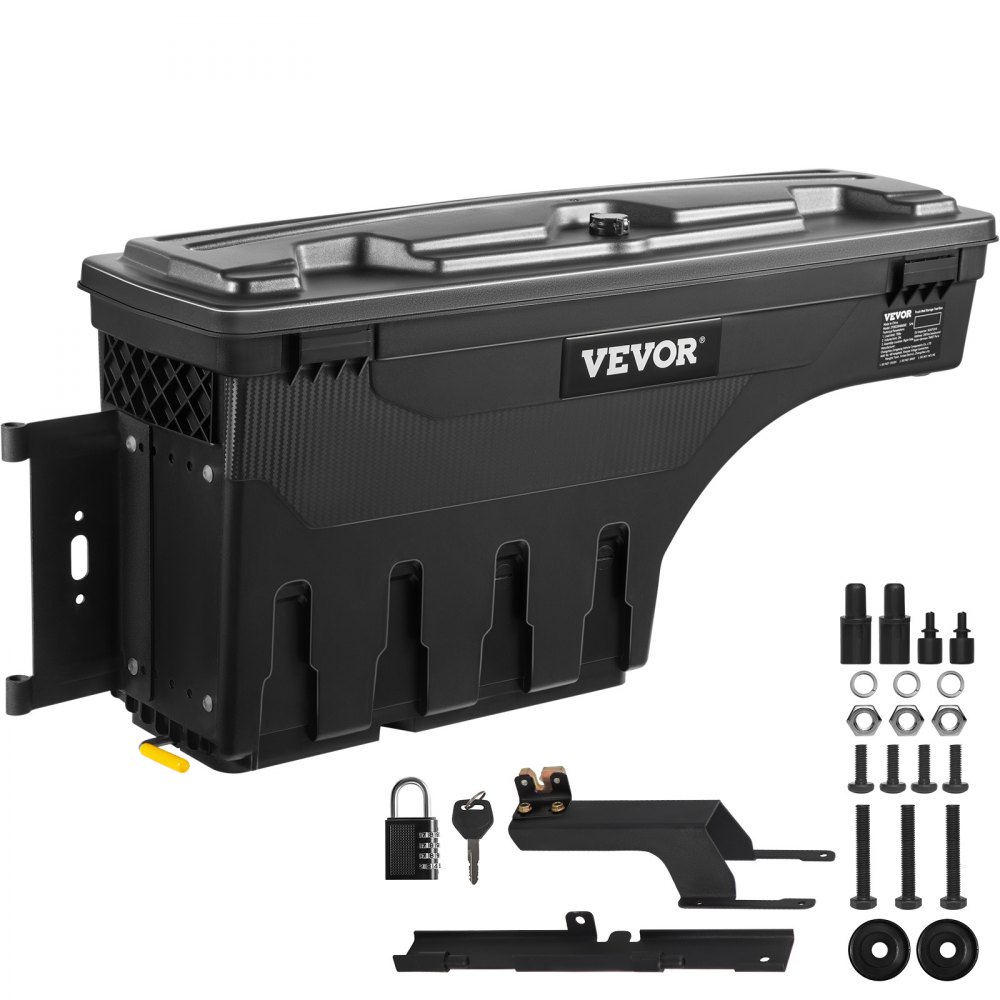VEVOR Truck Bed Storage Box, Lockable Swing Case with Password Padlock