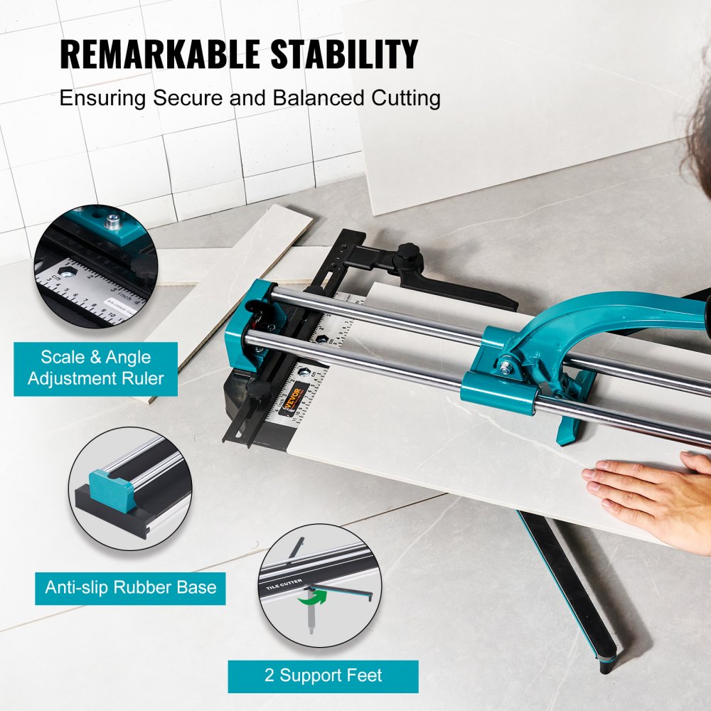 Vevor Manual Tile Cutter 48 Inch Porcelain Ceramic Tile Cutter With Tungsten Carbide Cutting 