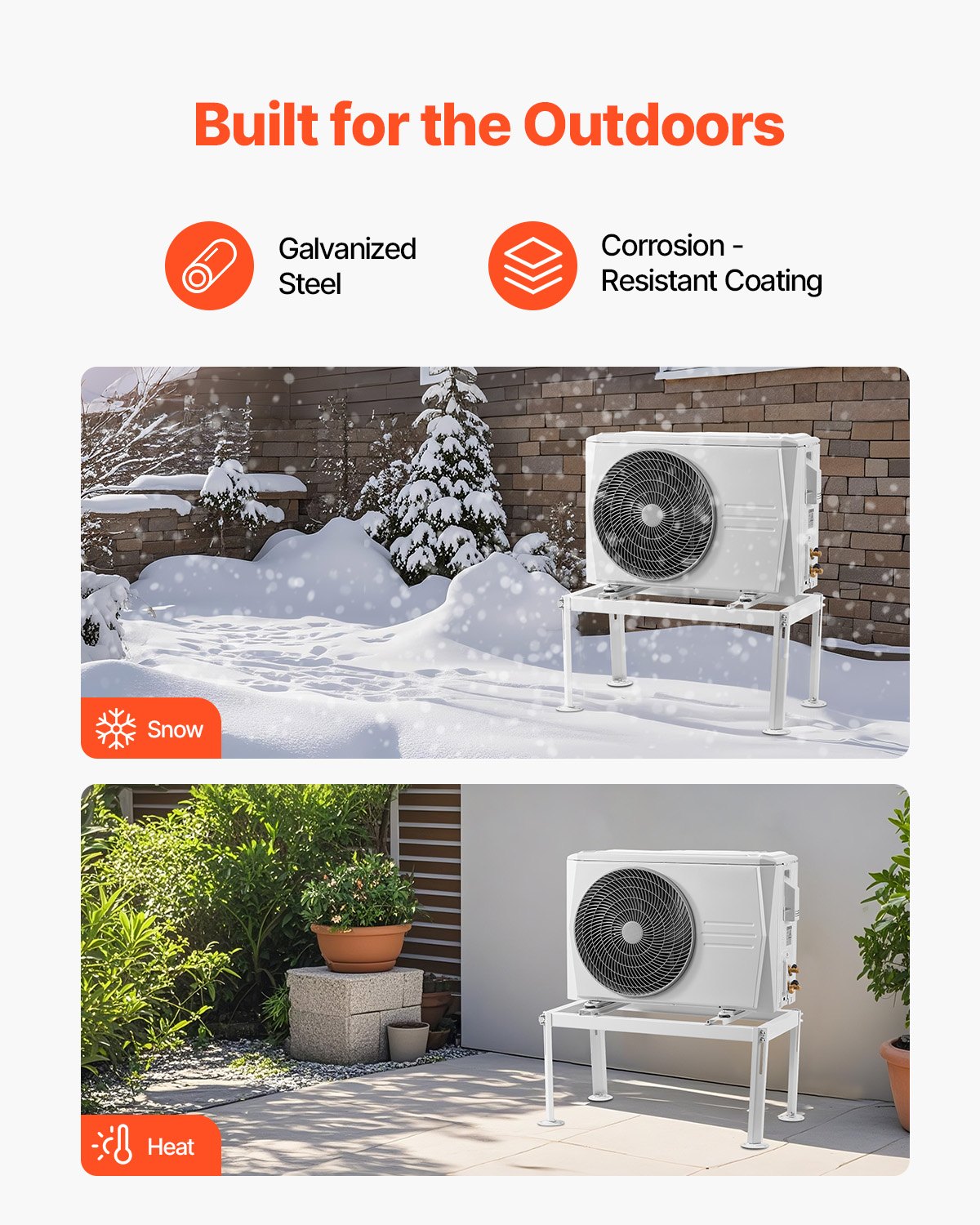 VEVOR Floor Mount Mini Split — Adjustable AC Base Holder