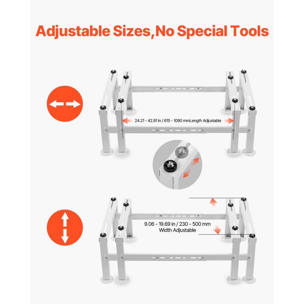 Mini Split Ground Stand, Adjustable Anti-Vibration Mini Split Stand For 9000-60000 BTU - View #12