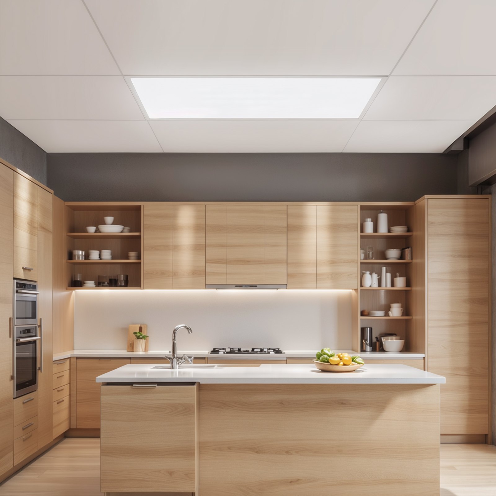 VEVOR LED Drop Ceiling Light Fixture— Ultra Slim, Dimmable