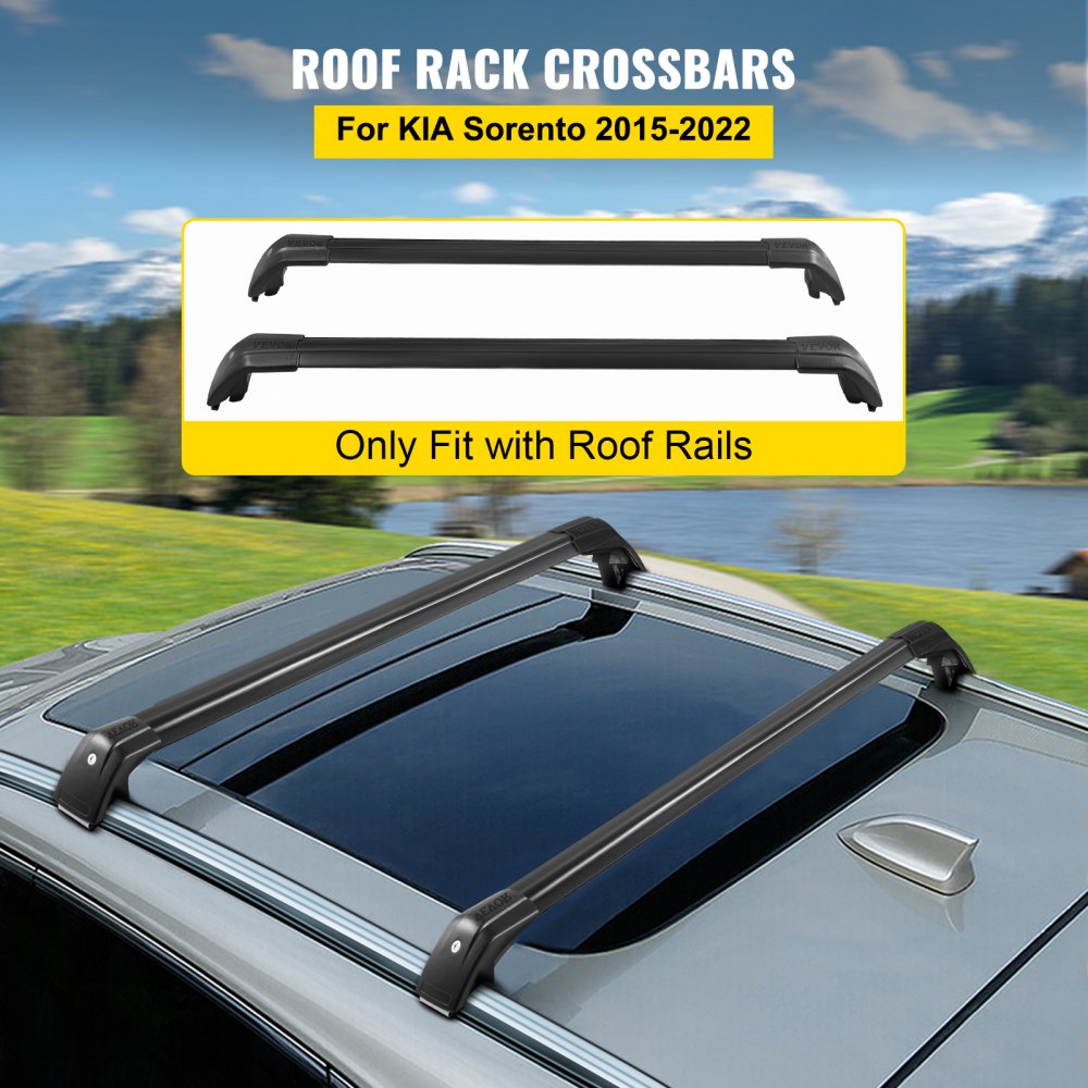 VEVOR Roof Rack Compatible with Kia Sorento 2015 2021 Cross Bars