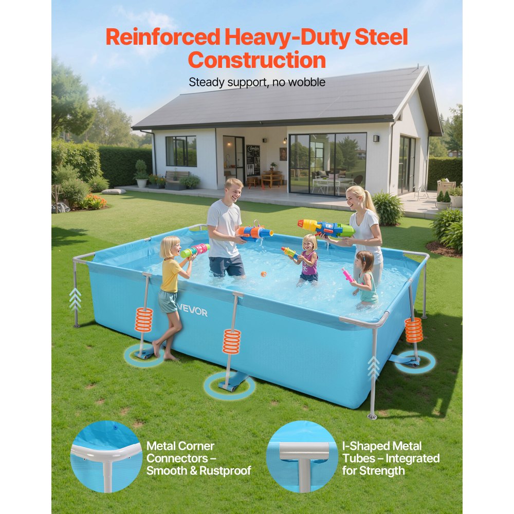 VEVOR Above Ground Swimming Pool Steel Frame - 118x78x30 Inc