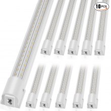 VEVOR 10 Pack LED Shop Light 4 FT 40W Linkable Shop Light