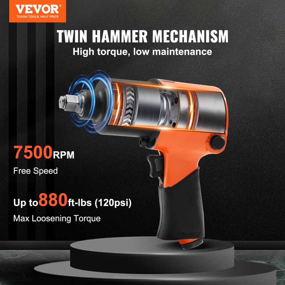 VEVOR Air Impact Wrench, 1/2