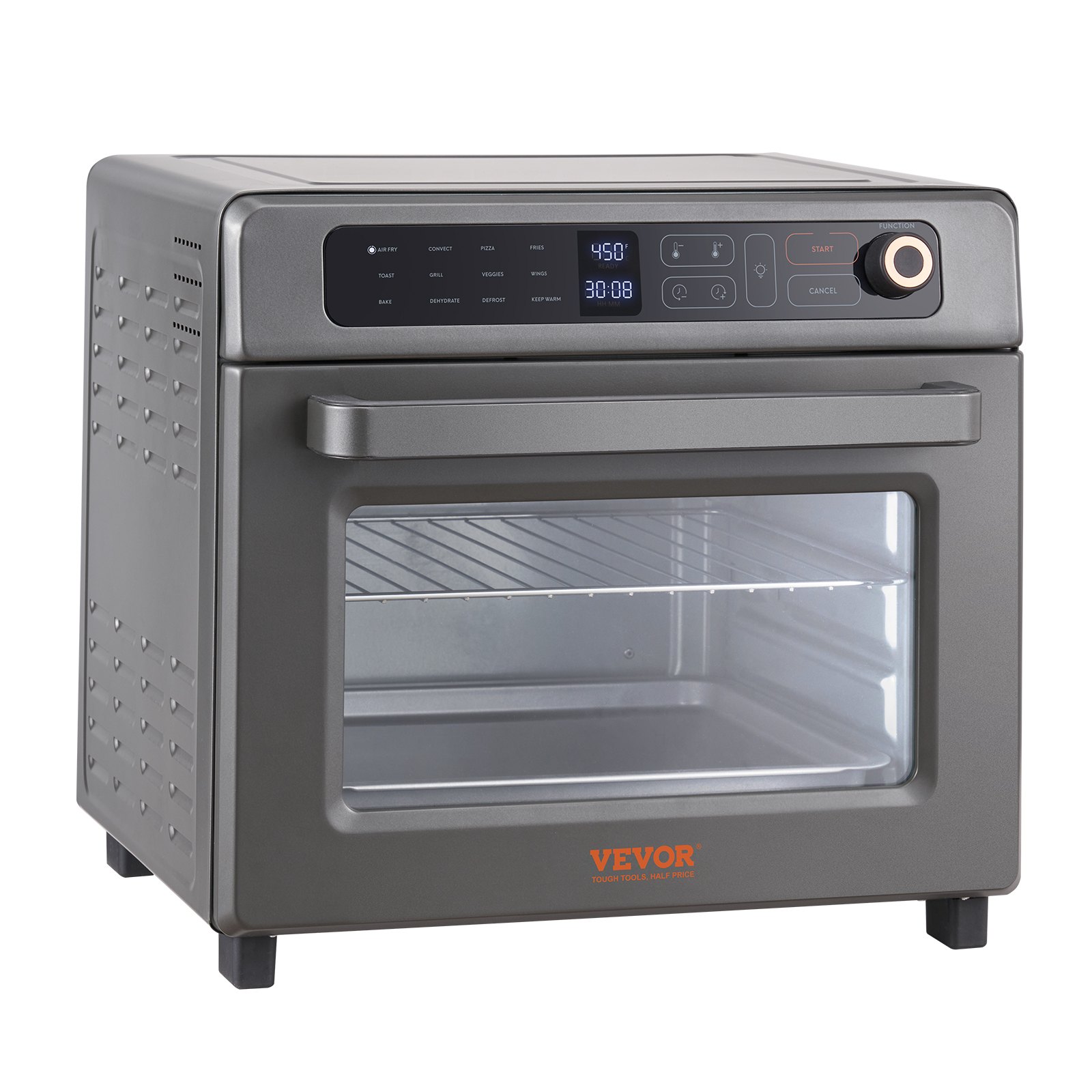 Vevor 12 In 1 Air Fryer Toaster Oven 25l Convection Oven 1700w Stainless Steel Toaster Ovens 8263