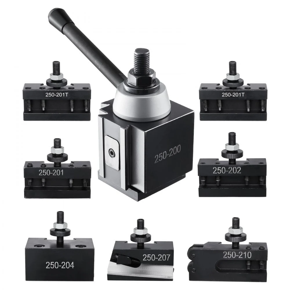 VEVOR Lathe Quick Change Tool Post — 8-Piece Steel Set
