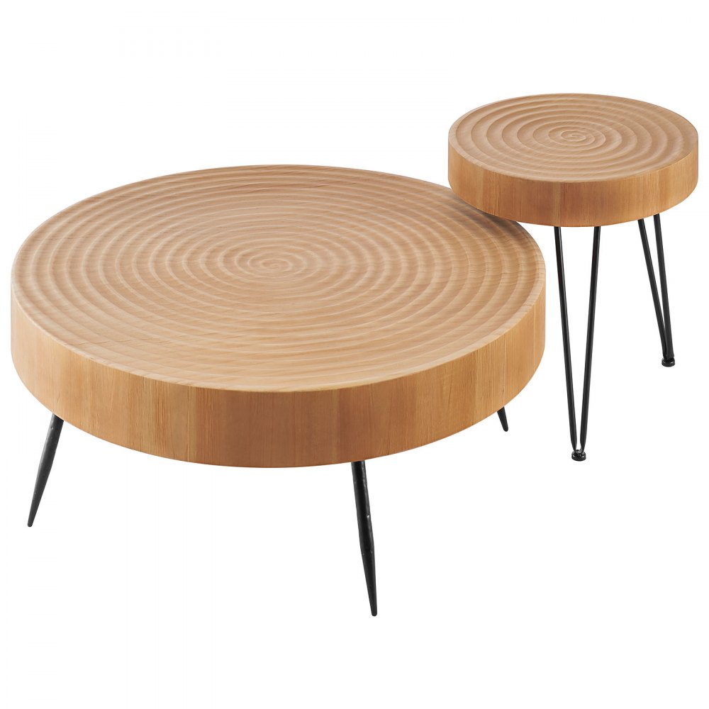 VEVOR Round Coffee Table for Living Room – Easy Assembly