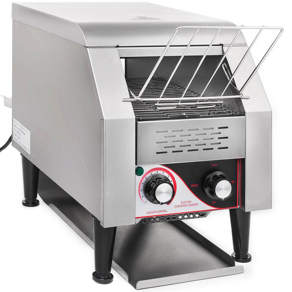 VEVOR Commercial Conveyor Toaster, 150 Slices / Hour, 1340W Stainless ...