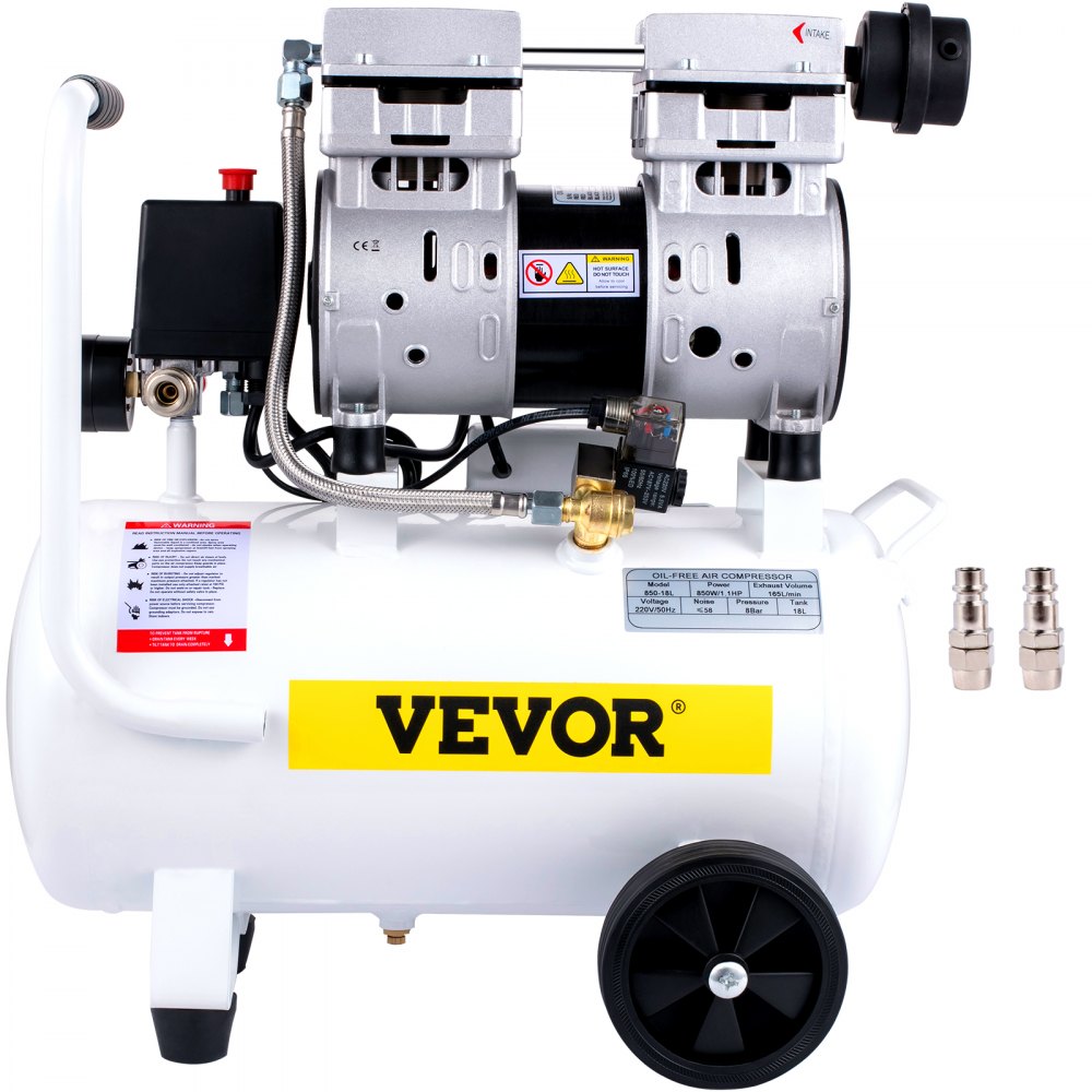 VEVOR Air Compressor, 18L/4 Gallon Air Compressor Tank, 1.1HP 850W ...