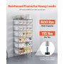 VEVOR 7-Tier Rolling Bin Storage Rack, 24 Small Bins, Bin Rack Storage ...