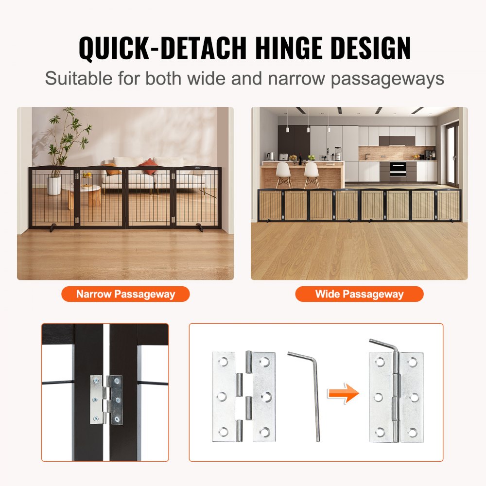 Fresh Look at Vevor Free Standing Dog Gate 32 H X 96 5