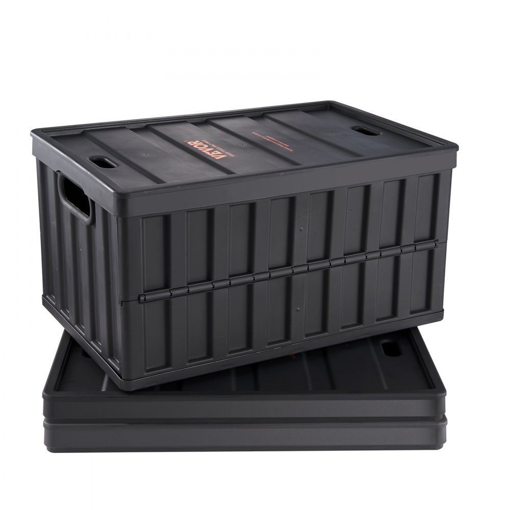 VEVOR Collapsible Storage Bins with Lids, 65L 3 Packs, Folding Plastic ...
