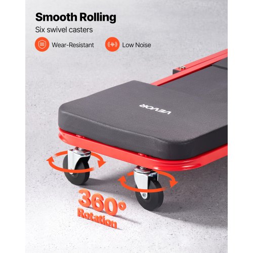 VEVOR 920mm 3-in-1 Folding Mechanic Creeper, Z-Creeper Garage