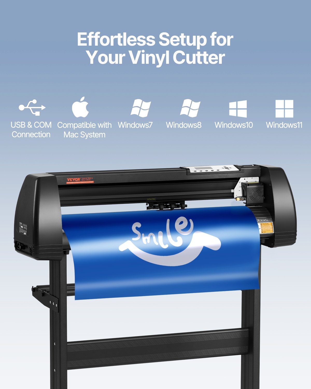 VEVOR Vinyl Cutter Machine, 28in / 720mm, LED Plotter Printer, Precise ...