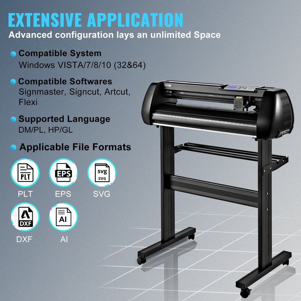 VEVOR Vinyl Cutter Machine, 34in Offline Bluetooth Cutting Plotter ...