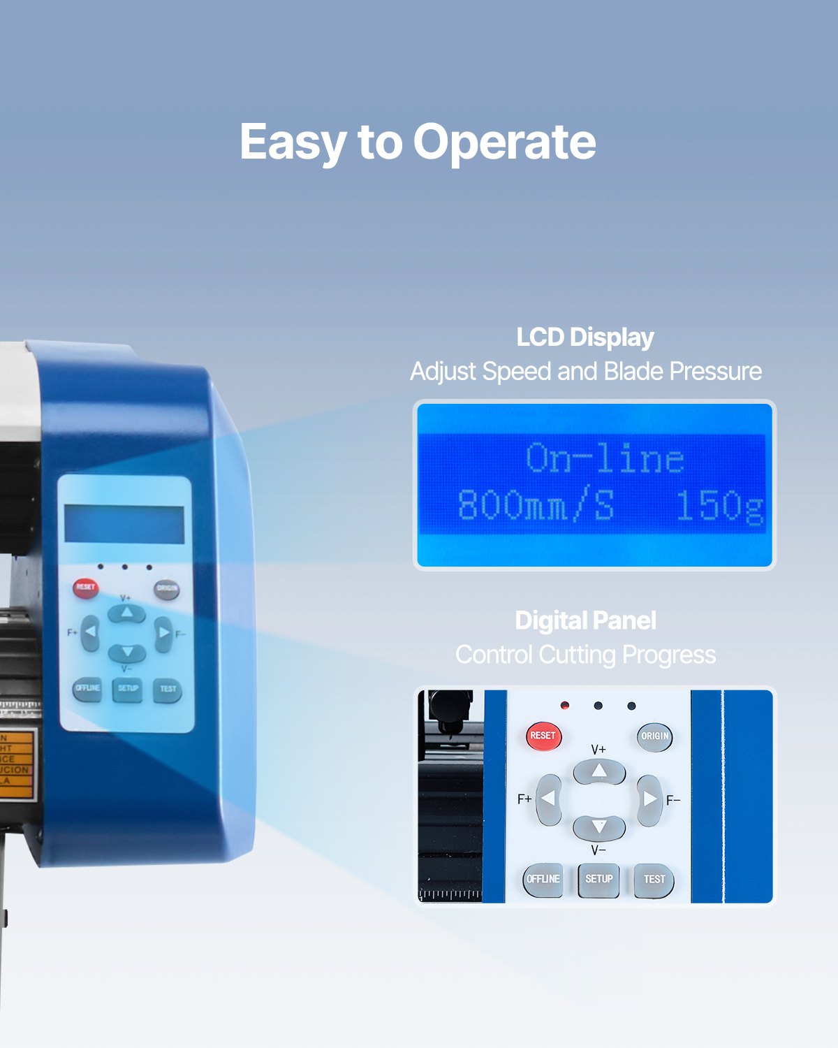 VEVOR 53-Inch Semi-Automatic Contour Vinyl Cutter Plotter Manual ...