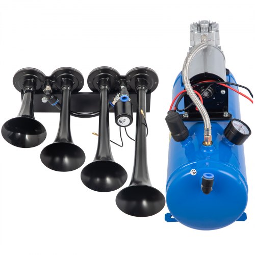 VEVOR Train Horn Kit 4 Trumpet 12V Train Air Horn 150 Decibels