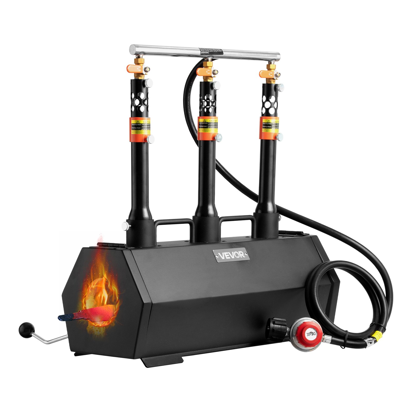 VEVOR Portable Propane Forge, 3 Burners, 2600℉ Tool and Knife Making ...