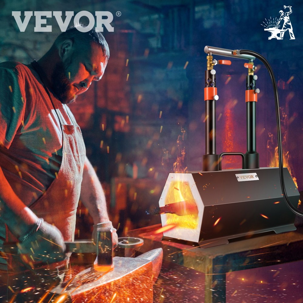 VEVOR Propane Forge Portable, Double Burner Tool and Knife Making ...