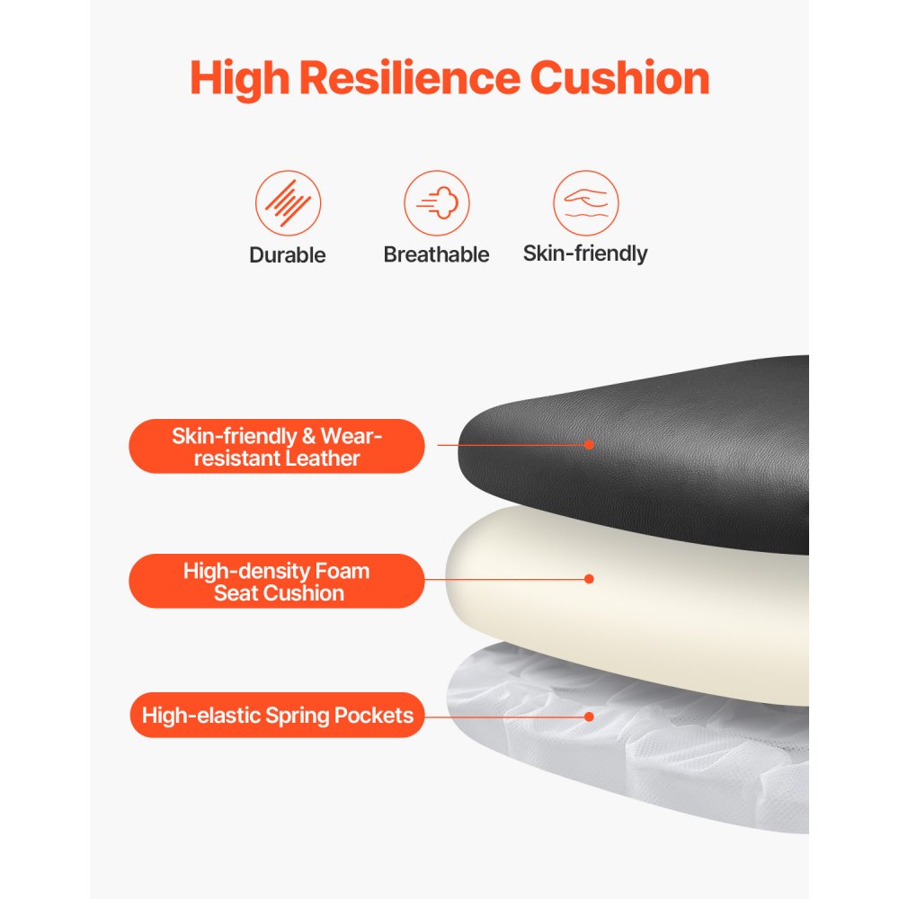 Manažerská židle VEVOR, kancelářská židle s vysokým opěradlem, výklopnými područkami a bederní opěrkou, ergonomická kancelářská židle s nastavitelným sklonem a výškou, otočná židle z umělé kůže pro práci, studium a hraní her, černá - miniatura 5