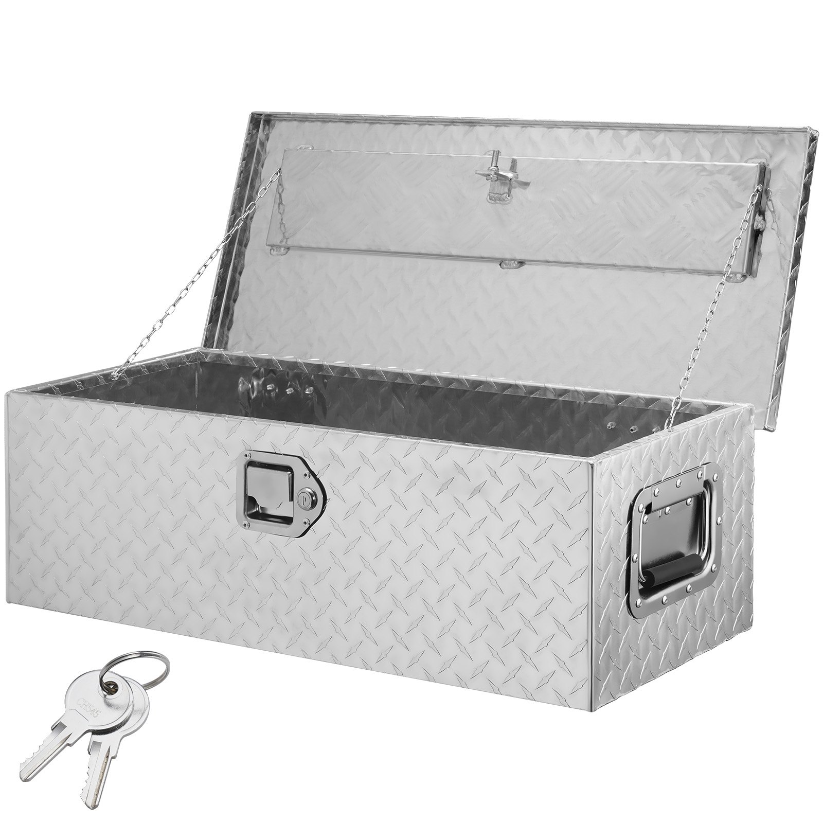 VEVOR Heavy Duty Aluminum Truck Bed Tool Box, Diamond Plate Tool Box ...