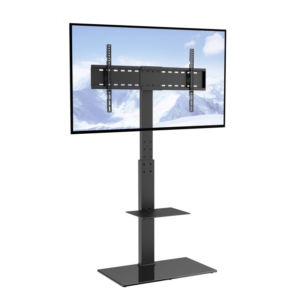 Glass tv stand with swivel deals mount