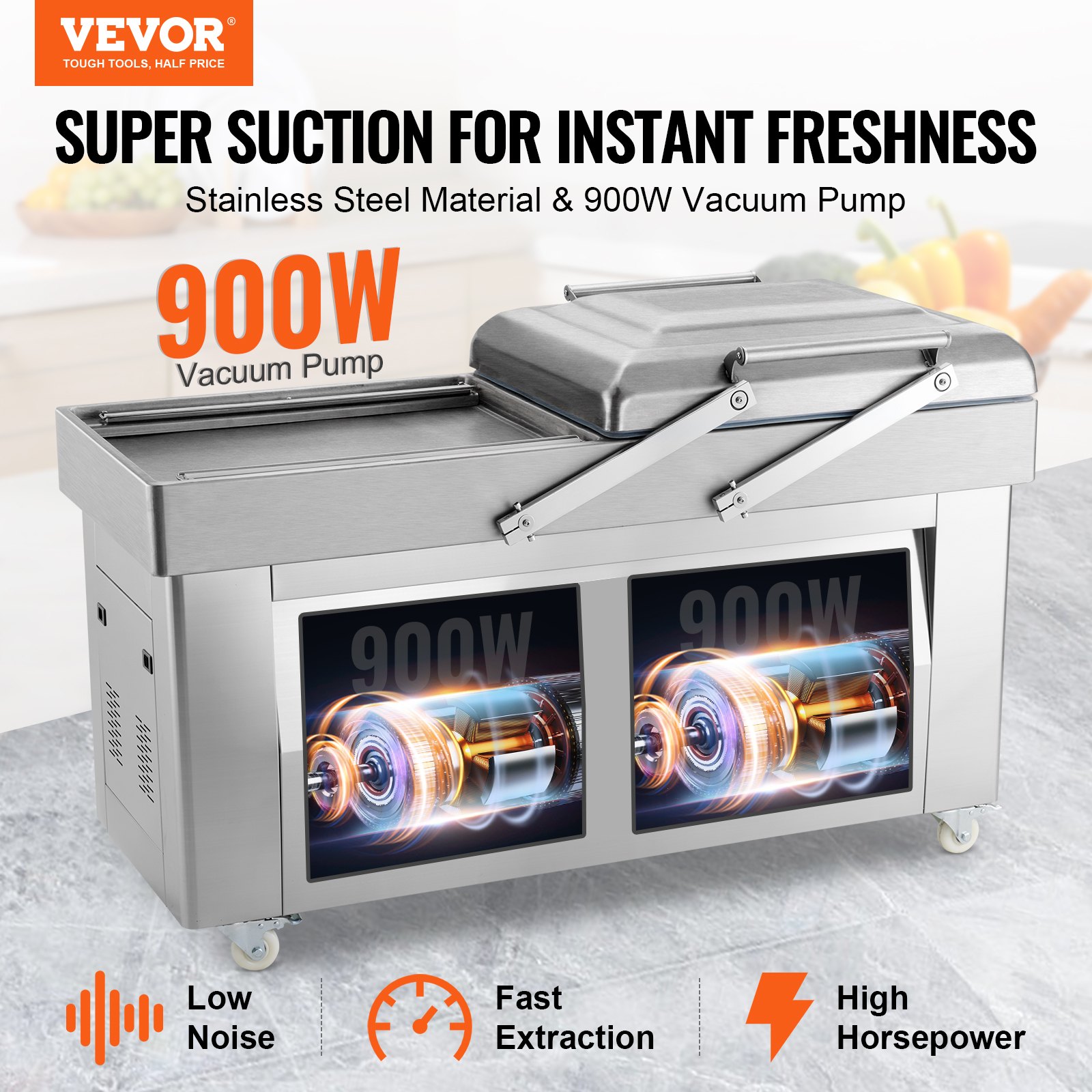 VEVOR Chamber Vacuum Sealer, 1200W Sealing Power, Vacuum Packing