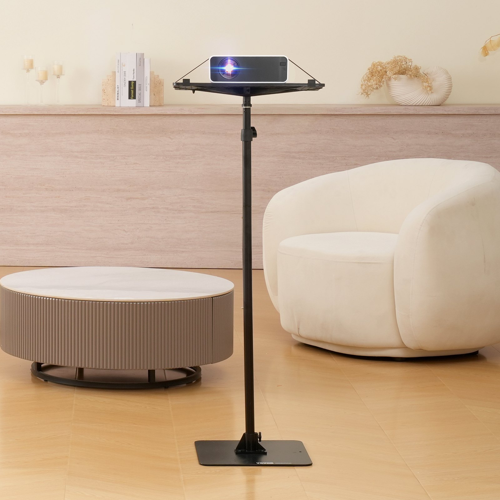VEVOR Projector Stand, Projector Floor Stand Adjustable Height from 30. ...