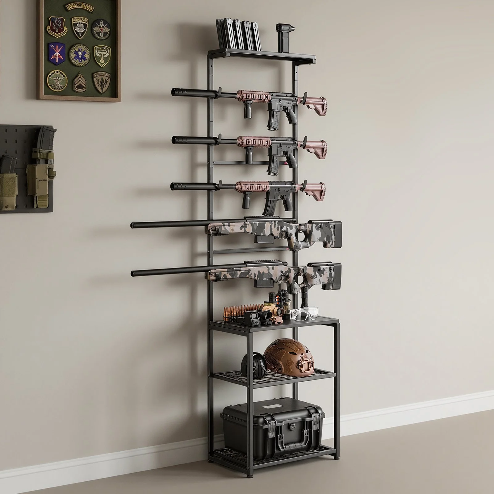 Single Gun Floor Rack VEVOR Gun Rack, Floor Standing, Indoor Rifle Shotgun Rack Stand with ...