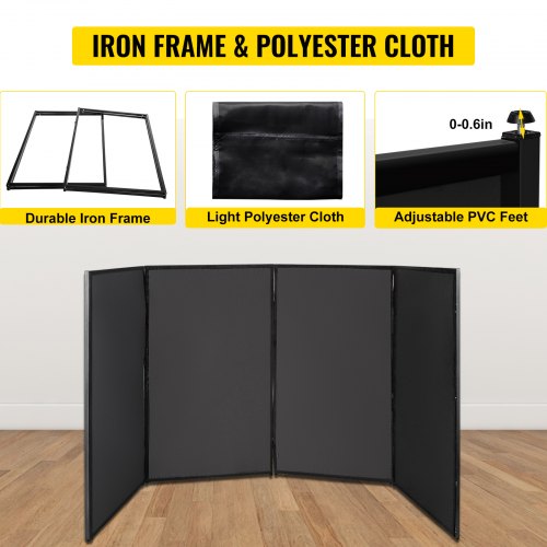 VEVOR 3.6FT Height DJ Facade Booth Portable DJ Event Facade