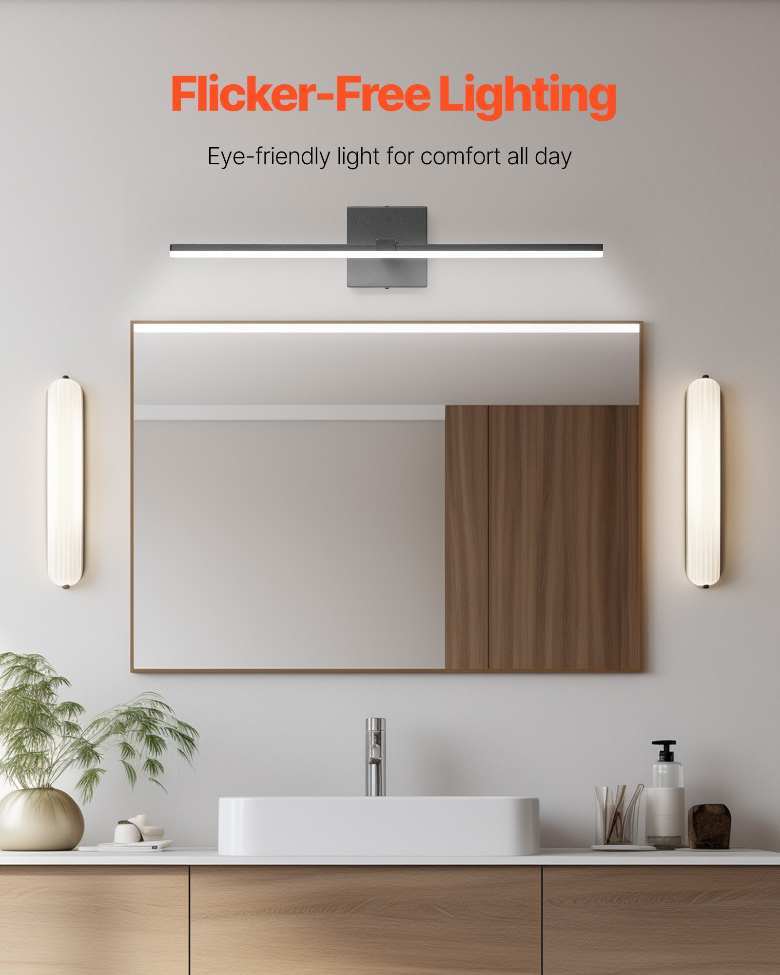 VEVOR Bathroom Vanity Light Bar, 24.02-Inch, LED Modern Light Fixture ...
