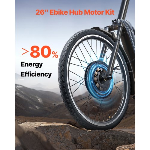 VEVOR 1000W Electric Bike Conversion Kit 48V 26 Front Wheel E Bike Hub Motor VEVOR CA