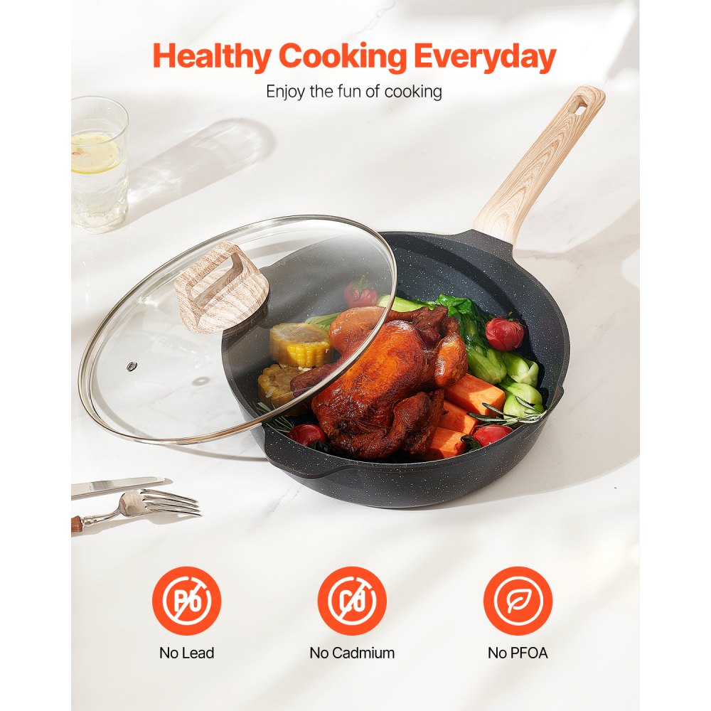 VEVOR Nonstick Induction Cookware Set – Easy Clean & Durable