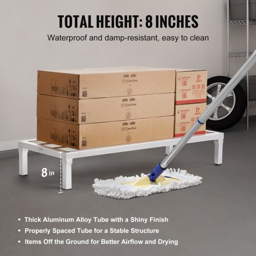 Newly Upgraded！VEVOR Aluminum Dunnage Rack Stationary Dunnage Rack 48 ...