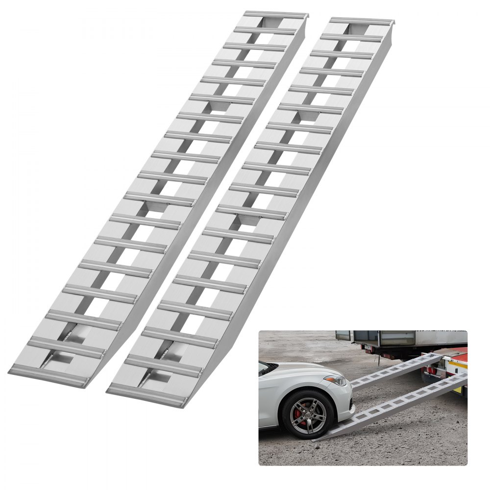 VEVOR Loading Ramps, 2 Pcs 108 x 15 in, Durable Aluminum and Heavy-Duty ...