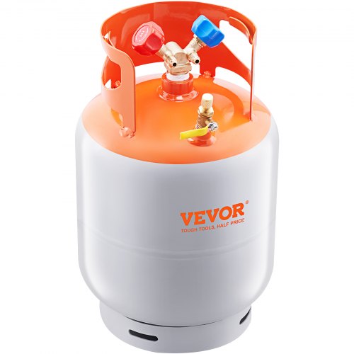 VEVOR Refrigerant Recovery Tank, 50 LBS Capacity, 400 psi Portable Cylinder Tank with YValve