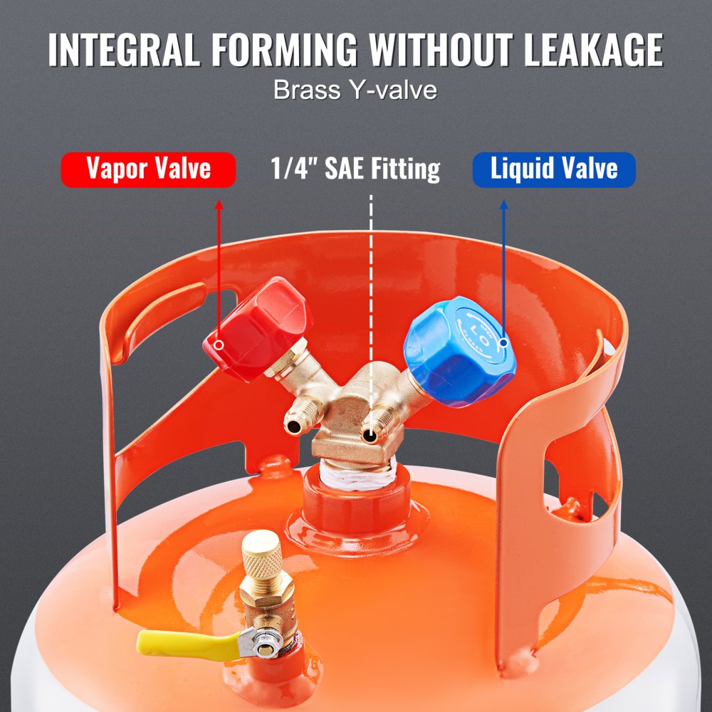 VEVOR Refrigerant Recovery Tank, 50 LBS Capacity, 400 psi Portable ...