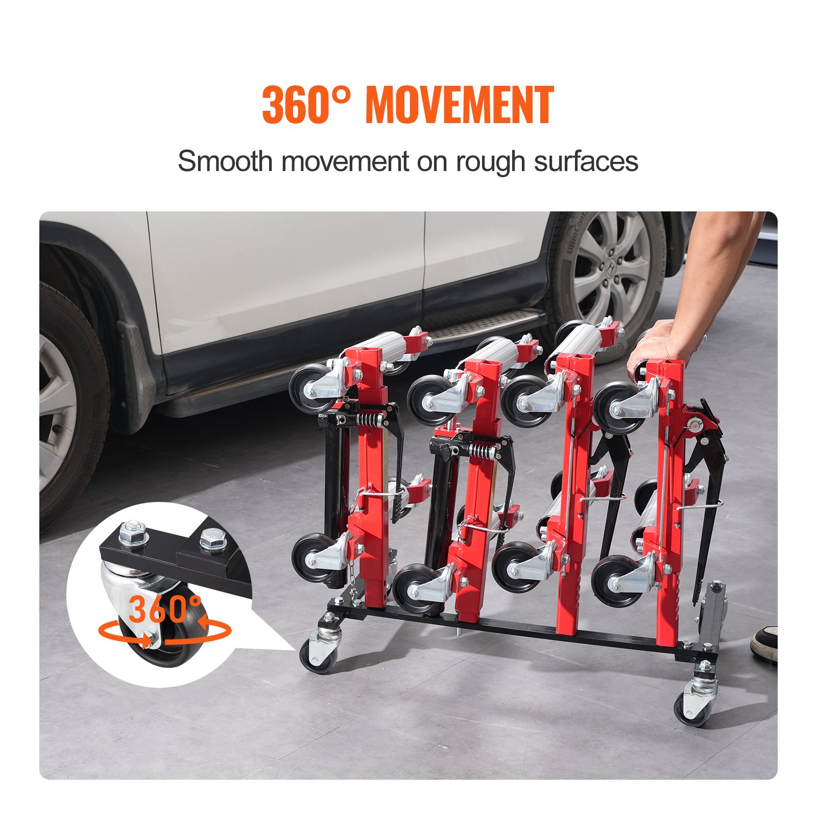 VEVOR Car Dolly Rack, Storage Rack with 360° Rotatable Wheels ...