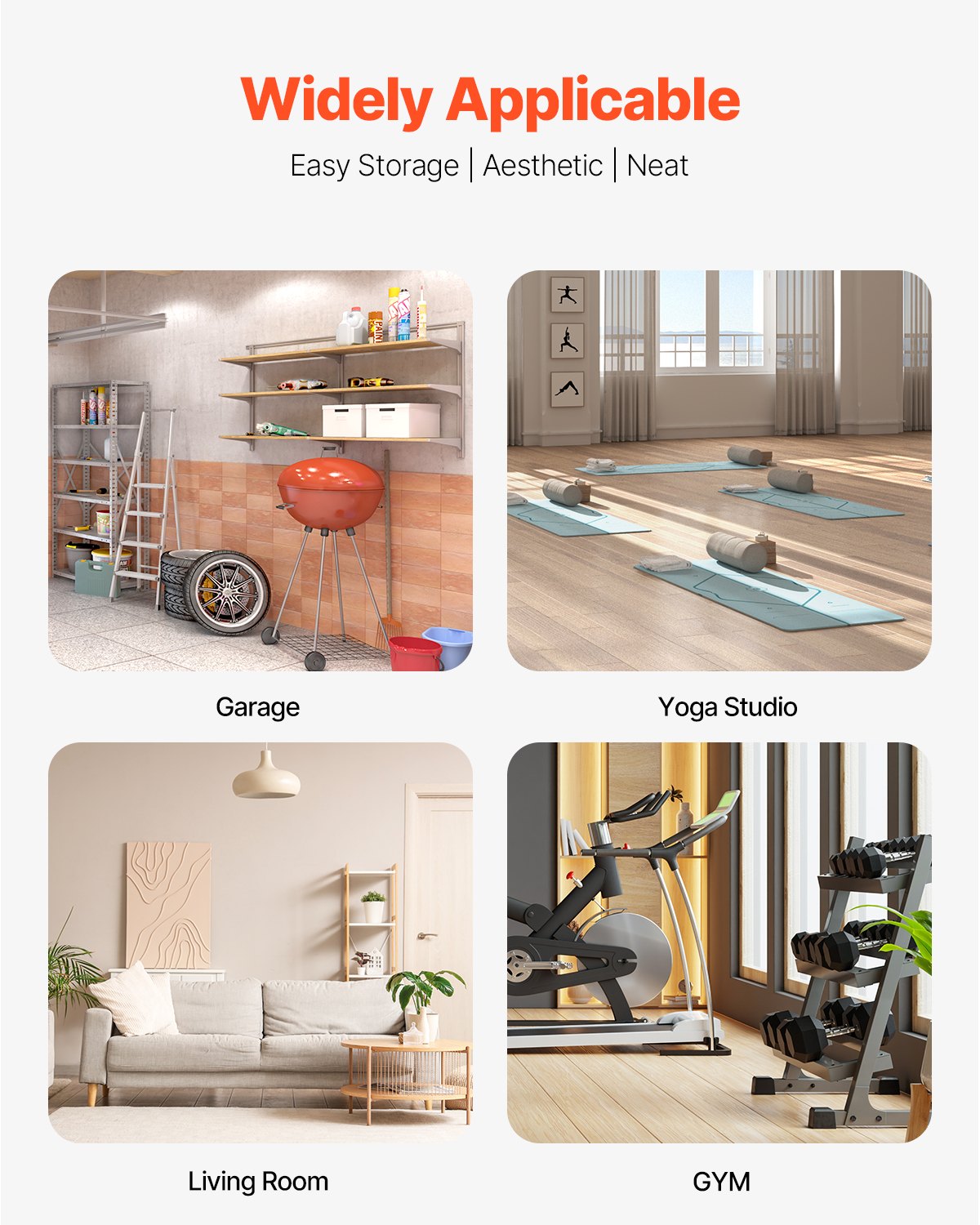 VEVOR Home Gym Storage Rack – 34