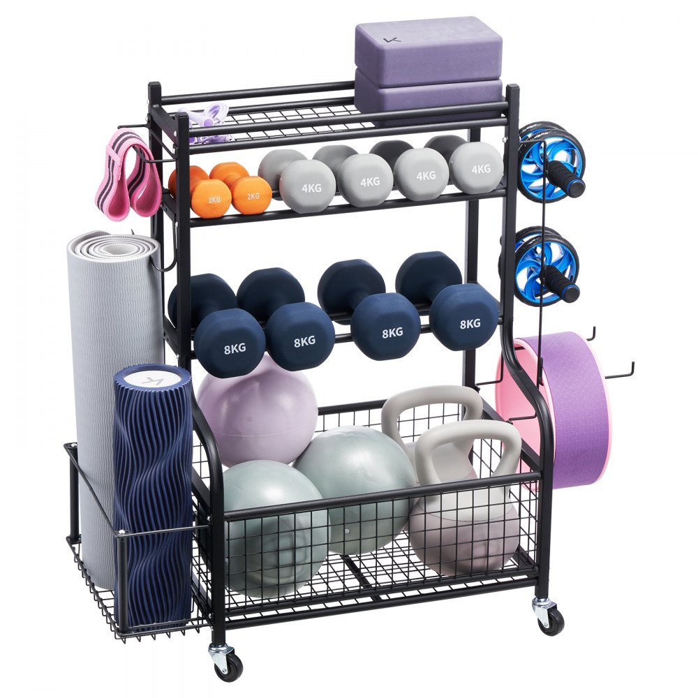 Mattyoga Rack VEVOR Yoga Mat Storage Rack, Powder Coated Finish Steel Yoga Mat Holder ...