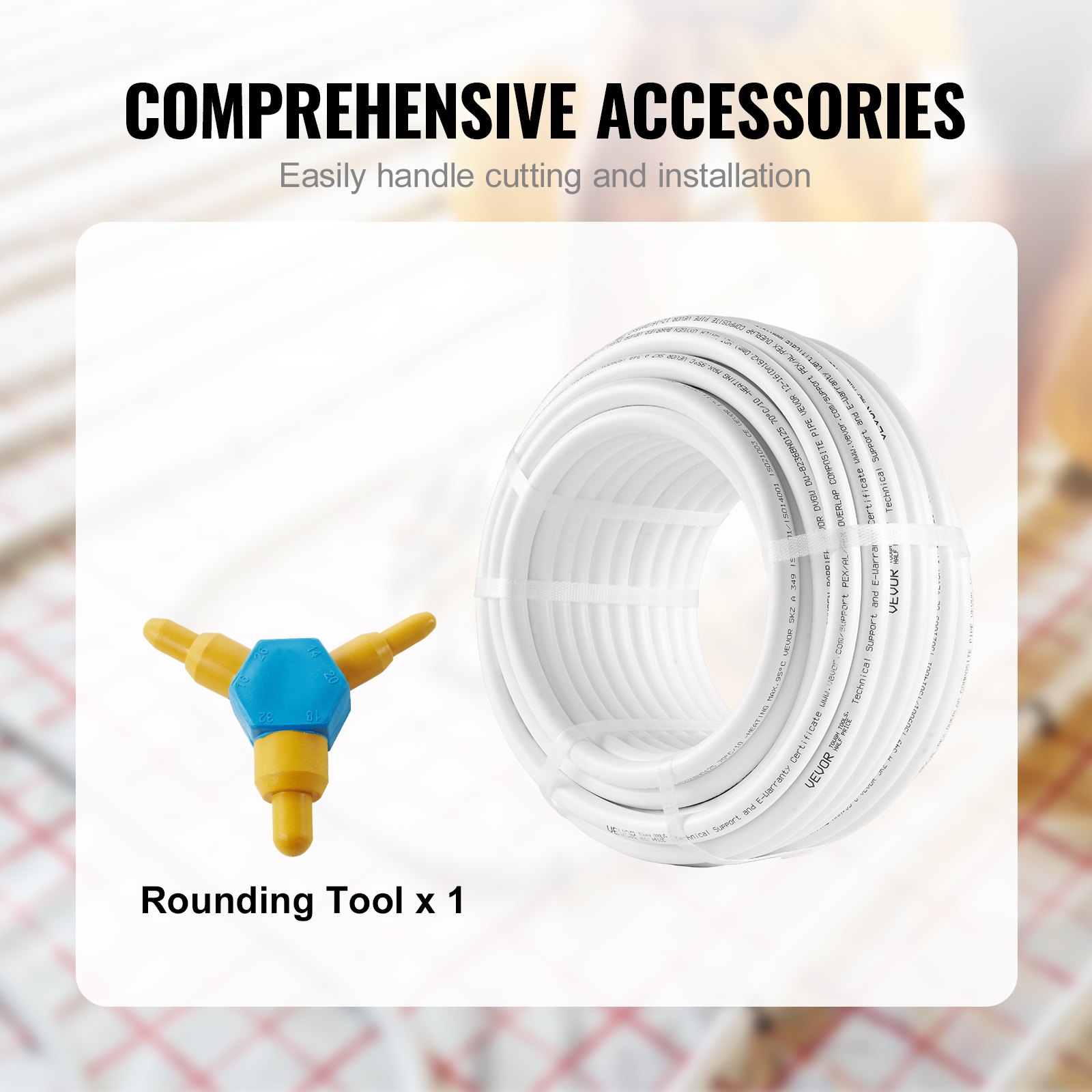 VEVOR PEX-AL-PEX Tube, 82ft, 5/8'' Diameter Aluminum-Plastic Composite ...