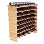 VEVOR 72 Bottle Stackable Modular Wine Rack, 8-Tier Solid Bamboo Wood ...