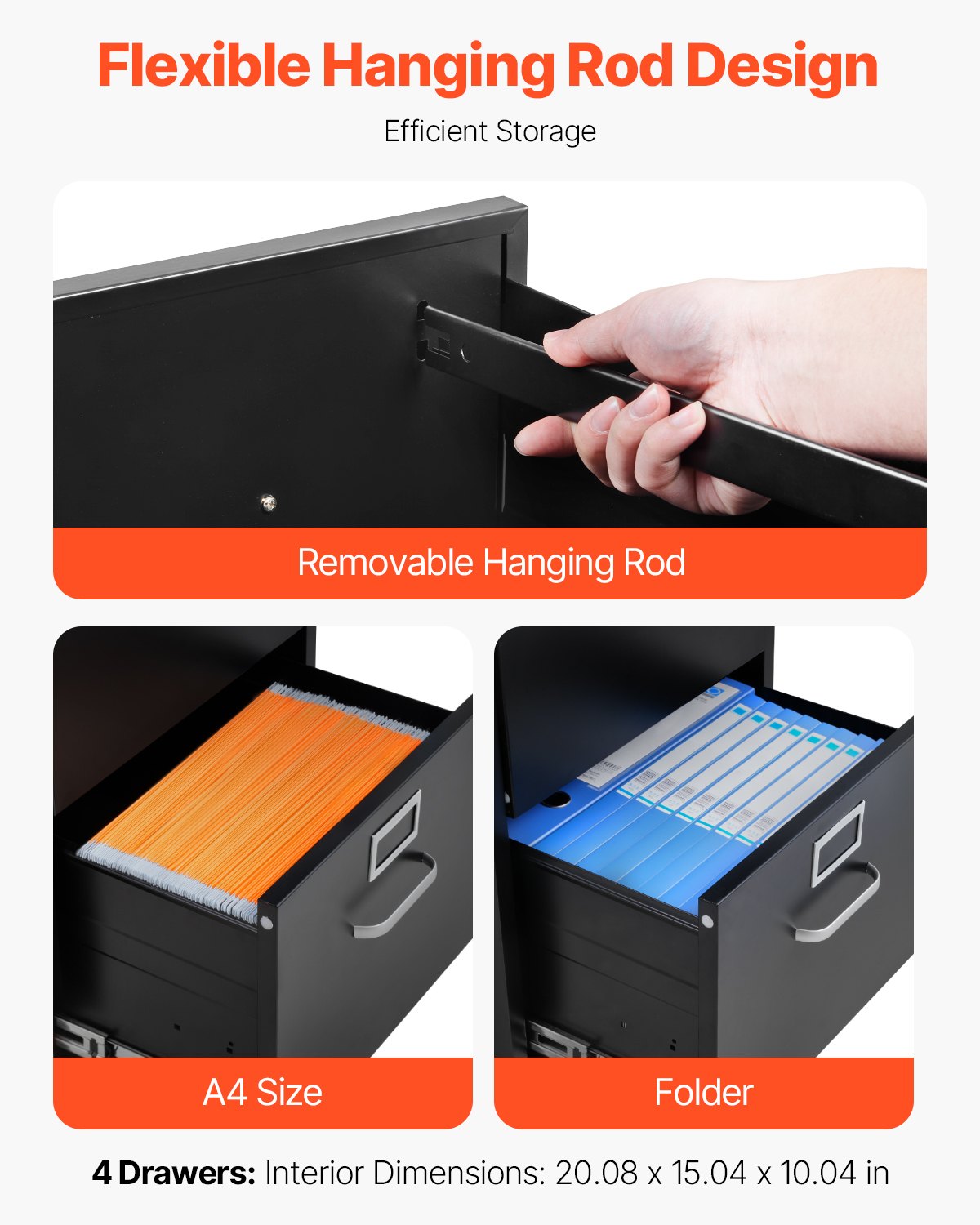 VEVOR Metal File Cabinet – Vertical Cabinets with lock