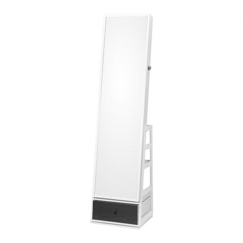 VEVOR Standing Mirror with Jewelry Cabinet – 360° Swivel