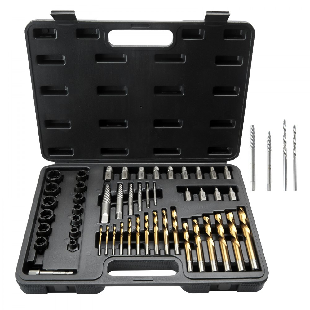 VEVOR 48-Piece Bolt Extractor Screw Extractor Set, with 13 PCS Bolt ...