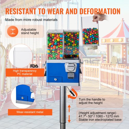 VEVOR Commercial Vending Machine, Four Compartment Rotatable Gumball ...