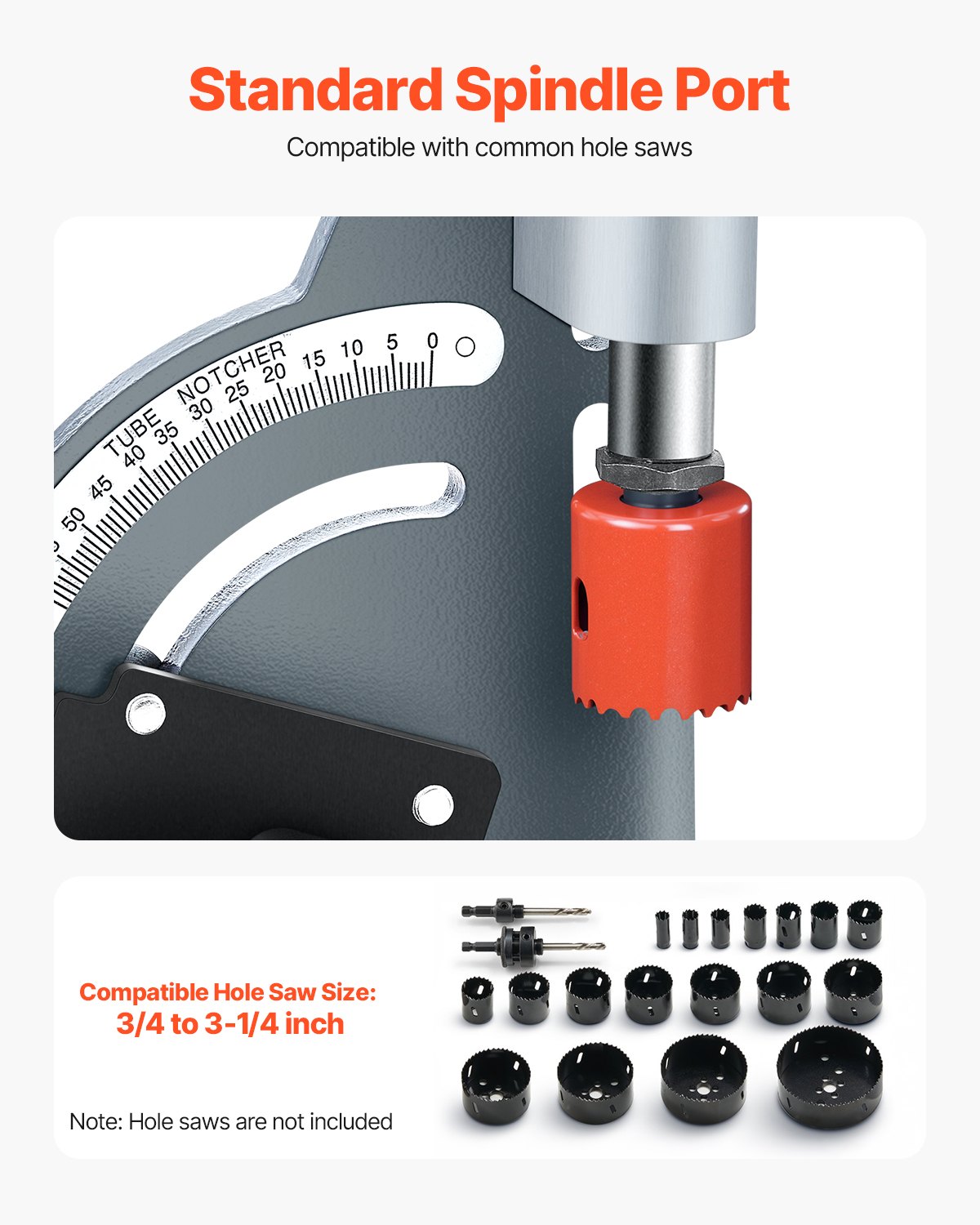 VEVOR Pipe Notching Tool — Adjustable Tubing Notcher 1/2